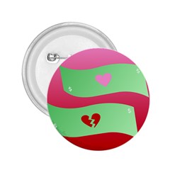 Money Green Pink Red Broken Heart Dollar Sign 2 25  Buttons by Alisyart