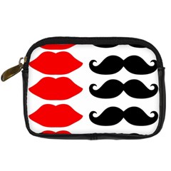Mustache Black Red Lips Digital Camera Cases by Alisyart