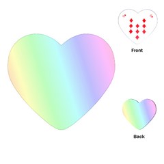 Multi Color Pastel Background Playing Cards (heart)  by Simbadda
