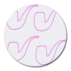 Pipe Template Cigarette Holder Pink Round Mousepads by Alisyart