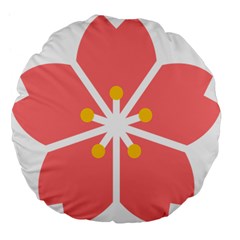Sakura Heart Guild Flower Floral Large 18  Premium Flano Round Cushions