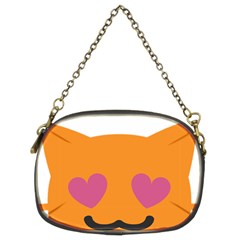 Smile Face Cat Orange Heart Love Emoji Chain Purses (two Sides) 