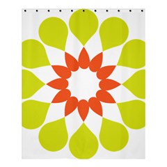 Tikiwiki Abstract Element Flower Star Red Green Shower Curtain 60  X 72  (medium)  by Alisyart