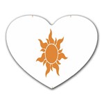 Sunlight Sun Orange Heart Mousepads