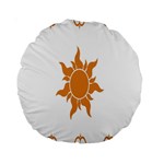 Sunlight Sun Orange Standard 15  Premium Round Cushions