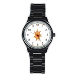 Sunlight Sun Orange Stainless Steel Round Watch