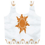 Sunlight Sun Orange Full Print Recycle Bags (L) 