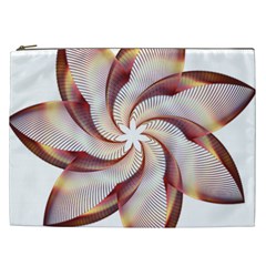 Prismatic Flower Line Gold Star Floral Cosmetic Bag (xxl)  by Alisyart