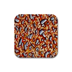 Pebble Painting Rubber Square Coaster (4 Pack)  by Simbadda