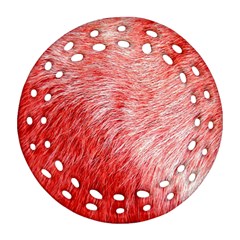Pink Fur Background Ornament (round Filigree) by Simbadda