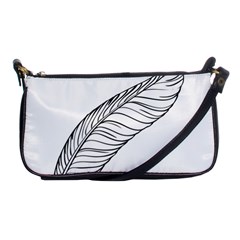 Feather Line Art Shoulder Clutch Bags
