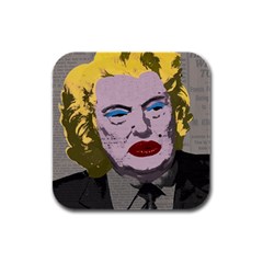 Happy Birthday Mr  President  Rubber Square Coaster (4 Pack)  by Valentinaart