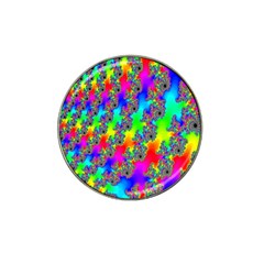 Digital Rainbow Fractal Hat Clip Ball Marker by Simbadda