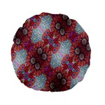 Floral Flower Wallpaper Created From Coloring Book Colorful Background Standard 15  Premium Flano Round Cushions Front
