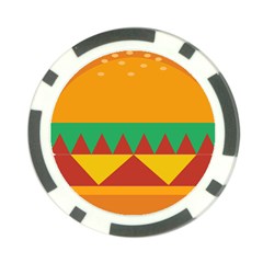 Burger Bread Food Cheese Vegetable Poker Chip Card Guard by Simbadda