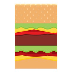 Vector Burger Time Background Shower Curtain 48  X 72  (small)  by Simbadda