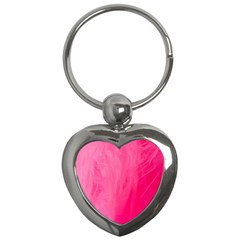 Very Pink Feather Key Chains (heart)  by Simbadda
