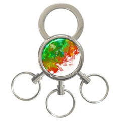 Digitally Painted Messy Paint Background Texture 3-ring Key Chains by Simbadda