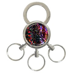 Lit Christmas Trees Prelit Creating A Colorful Pattern 3-ring Key Chains by Simbadda