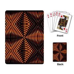 Fractal Pattern Of Fire Color Playing Card by Simbadda