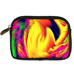 Stormy Yellow Wave Abstract Paintwork Digital Camera Cases