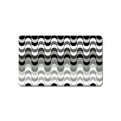 Chevron Wave Triangle Waves Grey Black Magnet (name Card) by Alisyart
