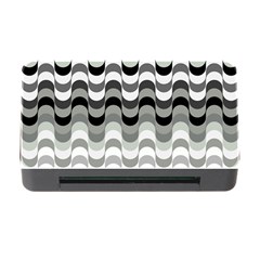 Chevron Wave Triangle Waves Grey Black Memory Card Reader With Cf by Alisyart