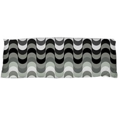 Chevron Wave Triangle Waves Grey Black Body Pillow Case Dakimakura (two Sides)