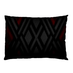 Abstract Dark Simple Red Pillow Case by Simbadda