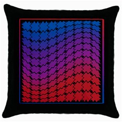 Colorful Red & Blue Gradient Background Throw Pillow Case (black) by Simbadda