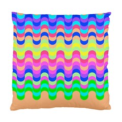 Dna Early Childhood Wave Chevron Woves Rainbow Standard Cushion Case (one Side) by Alisyart