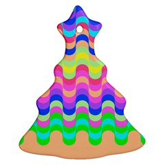 Dna Early Childhood Wave Chevron Woves Rainbow Ornament (christmas Tree) 