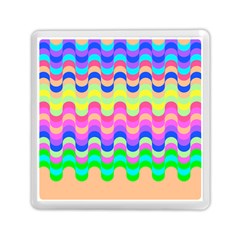 Dna Early Childhood Wave Chevron Woves Rainbow Memory Card Reader (square)  by Alisyart