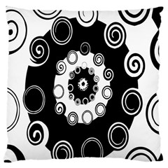 Fluctuation Hole Black White Circle Large Cushion Case (one Side)