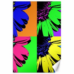Flower Pop Sunflower Canvas 24  X 36  by Alisyart