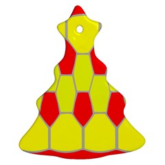 Football Blender Image Map Red Yellow Sport Christmas Tree Ornament (two Sides) by Alisyart
