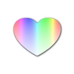 Layer Light Rays Rainbow Pink Purple Green Blue Heart Coaster (4 Pack) 