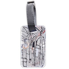 Cityscapes England London Europe United Kingdom Artwork Drawings Traditional Art Luggage Tags (two Sides) by Simbadda