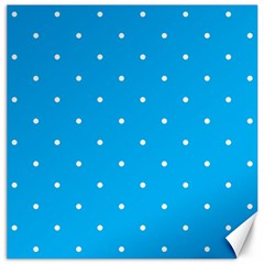 Mages Pinterest White Blue Polka Dots Crafting Circle Canvas 12  X 12  
