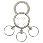 Mages Pinterest White Red Polka Dots Crafting Circle 3-Ring Key Chains