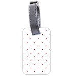 Mages Pinterest White Red Polka Dots Crafting Circle Luggage Tags (One Side) 