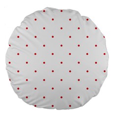 Mages Pinterest White Red Polka Dots Crafting Circle Large 18  Premium Flano Round Cushions by Alisyart