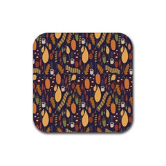 Macaroons Autumn Wallpaper Coffee Rubber Coaster (square)  by Alisyart