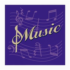 Music Flyer Purple Note Blue Tone Medium Glasses Cloth (2-side) by Alisyart