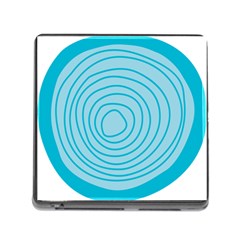 Mustard Logo Hole Circle Linr Blue Memory Card Reader (square)