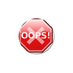 Oops Stop Sign Icon Golf Ball Marker (10 Pack)