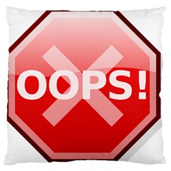 Oops Stop Sign Icon Standard Flano Cushion Case (one Side) by Alisyart