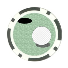Golf Image Ball Hole Black Green Poker Chip Card Guard (10 Pack) by Alisyart