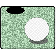 Golf Image Ball Hole Black Green Double Sided Fleece Blanket (medium)  by Alisyart