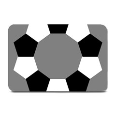 Pentagons Decagram Plain Black Gray White Triangle Plate Mats